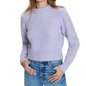 NEW PISTOLA shrunken crewneck sweater in lavender